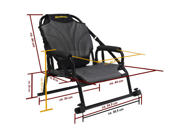Nordmann® Komfort-Sitze für Angelkajaks in 2 verschiedenen Sitzhöhen
