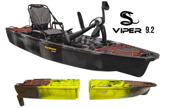 Nordmann Viper 9.2 teilbares Angelkajak Sit on Top inkl. Zahnstangen-Pedalantrieb