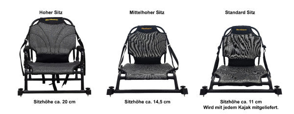 Nordmann® Komfort-Sitze für Angelkajaks in 2 verschiedenen Sitzhöhen